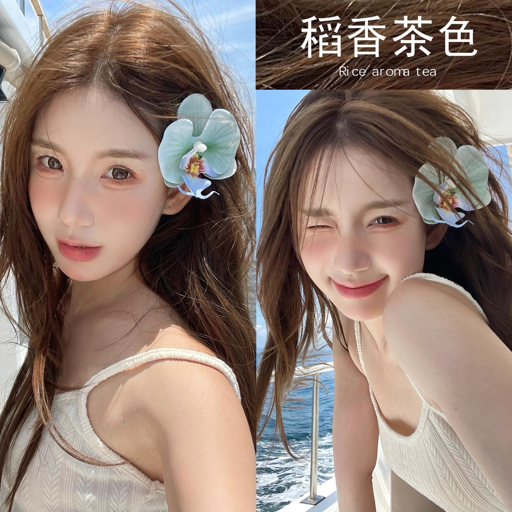 稻香茶色染发剂无刺激植物泡泡沫纯膏2024流行色天然正品牌女男士