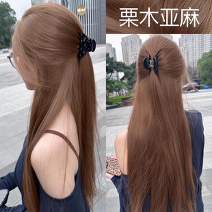 许研同款发色染发膏栗木亚麻色2025流行色不伤发正品牌植物男女纯