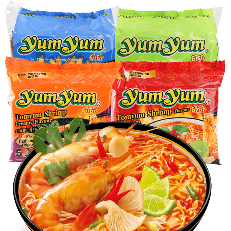 泰国进口养养牌冬阴功方便面yumyum酸辣虾味浓汤泡面速食泰式拉面