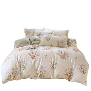 纯棉四件套100全棉四季通用180x220x240cm被套2025新款轻奢高级感