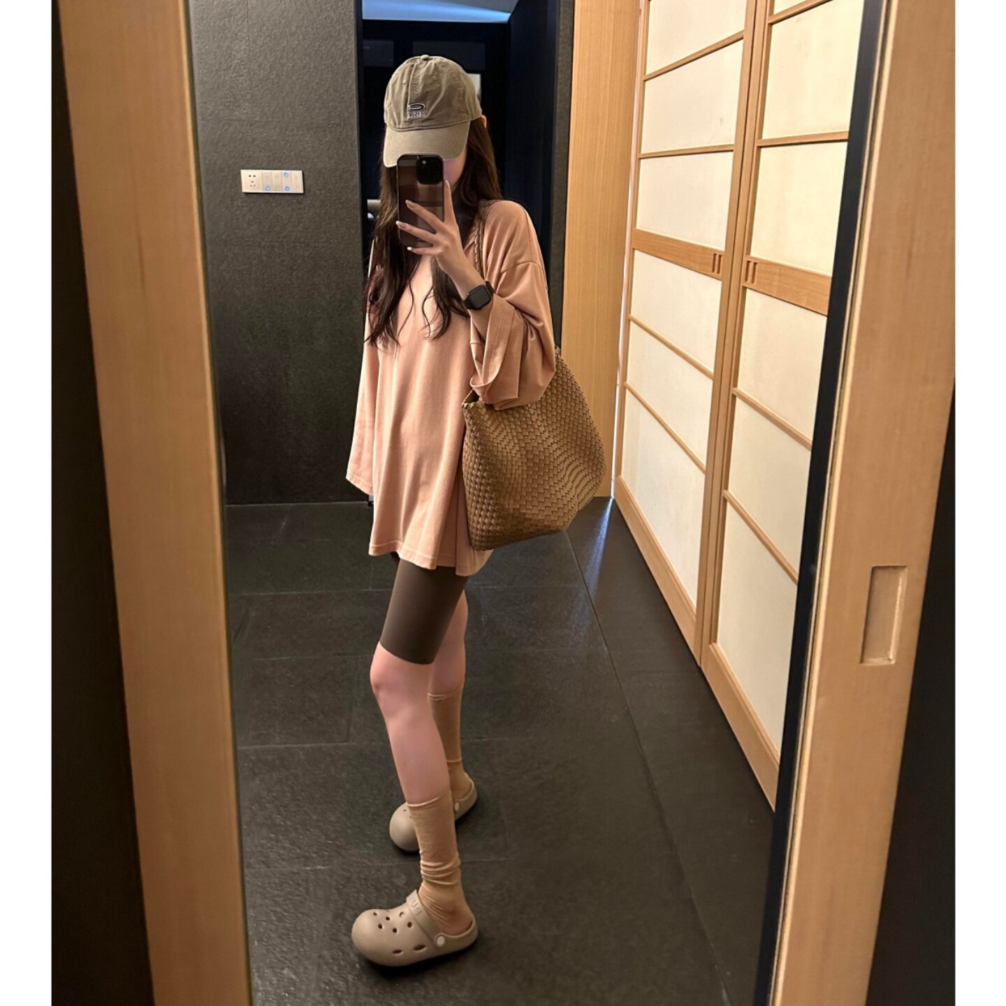 粉色圆领薄款长袖T恤女夏季外搭透气防晒罩衫宽松显瘦空调衫上衣