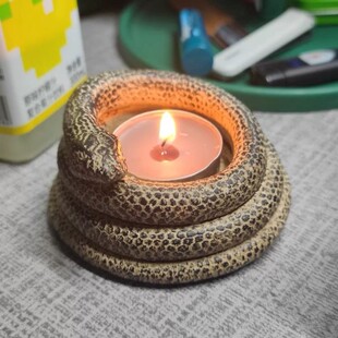 盘绕小蛇烛台烛杯摆件创意另类花器装饰礼物杂货艺术桌面摆设