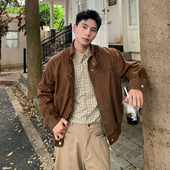 Holocene美式 上衣 美拉德复古立领夹克痞帅高级感短款 潮牌秋季 新款