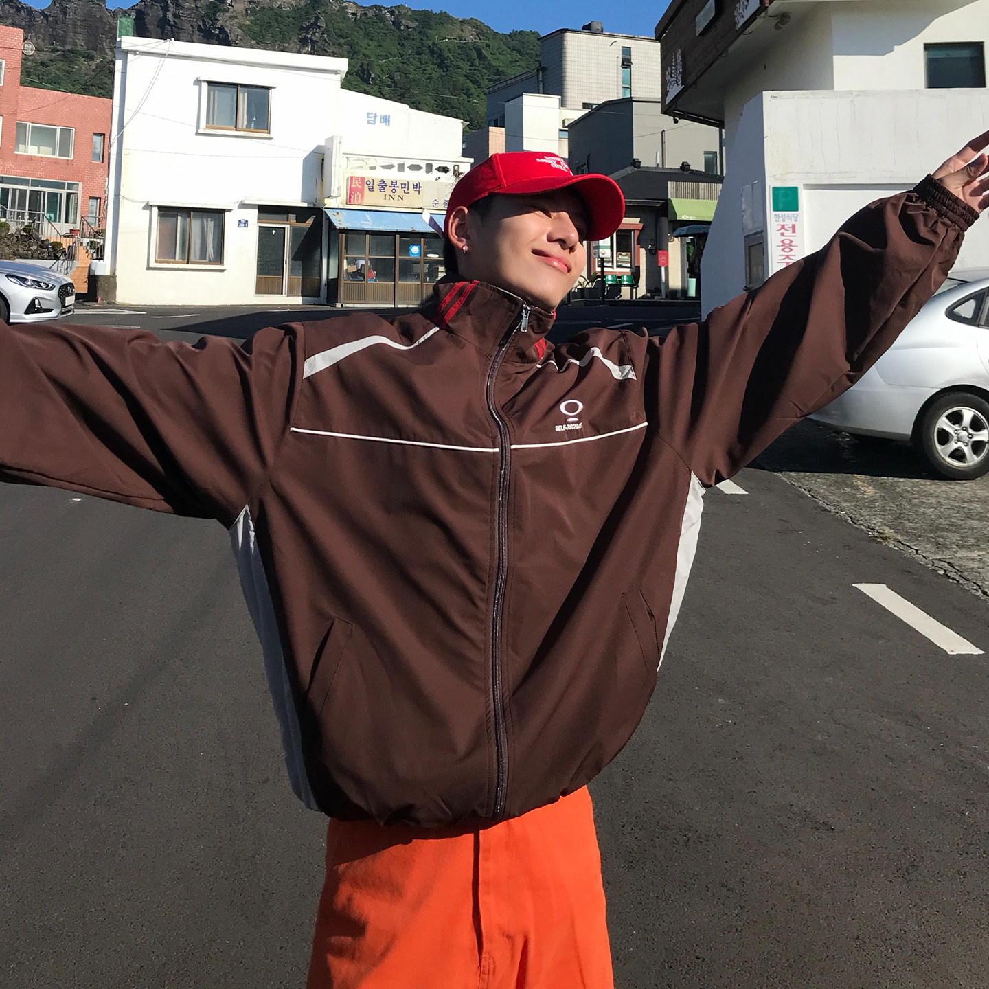 Holocene复古条纹立领夹克春秋