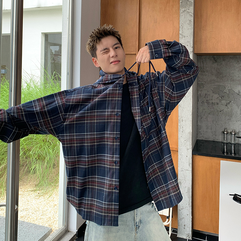 Holocene连帽长袖青春衬衫