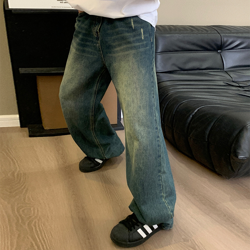 Holocene夏季拉链水洗牛仔裤