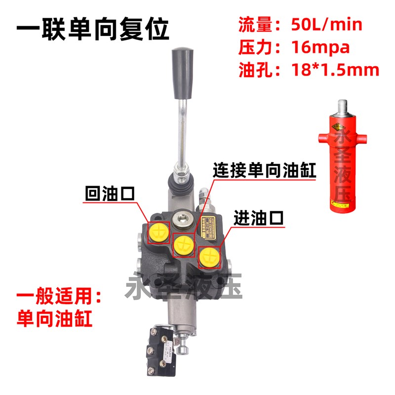 液压换向阀ZT-L12E微动开关分配器多路阀换向阀油缸环卫车电叉车