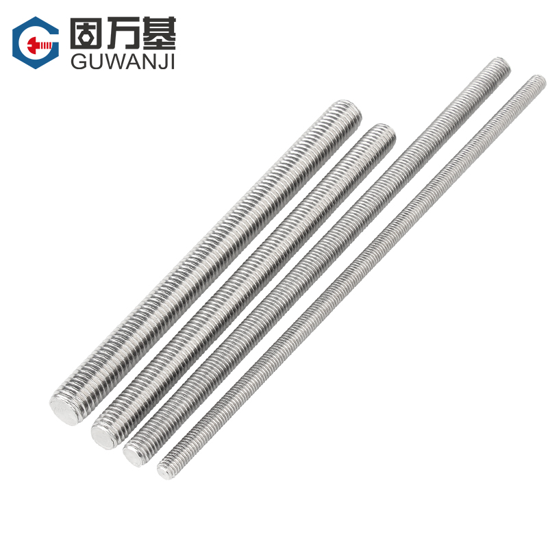 304不锈钢牙条丝杆1米 全牙螺纹通丝螺杆吊顶螺丝M4M5M6M8M10/M12