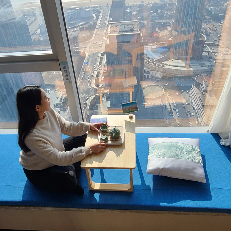 吉景榻榻米床垫飘窗垫定制椰棕乳胶双面可做拆洗阳台垫子日式坐垫