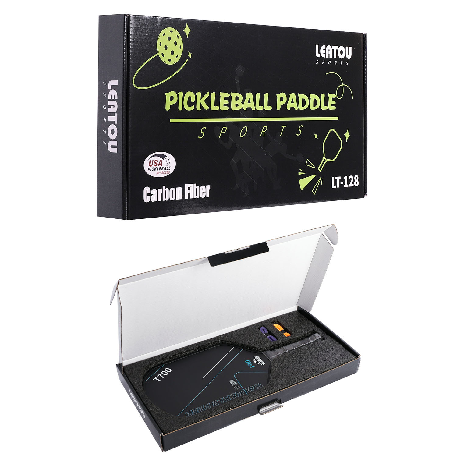 匹克球拍盒子单支T700碳纤维磨砂