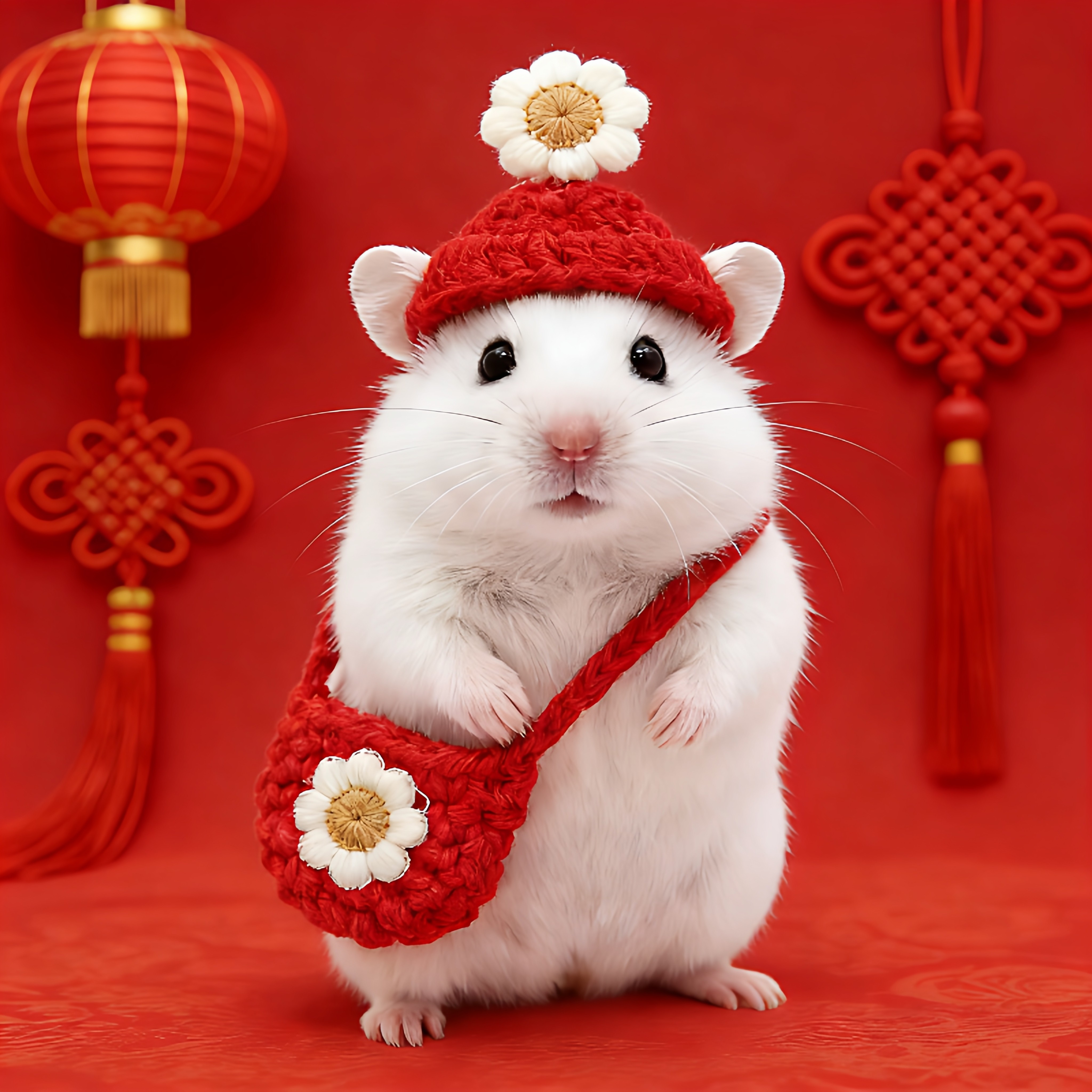 仓鼠帽子背包衣服小宠物头饰金丝熊蜜袋荷兰猪新年针织包包套装,宠物/宠物食品及用品,帽子,淘宝优惠券,粉丝福利购,淘宝优惠卷