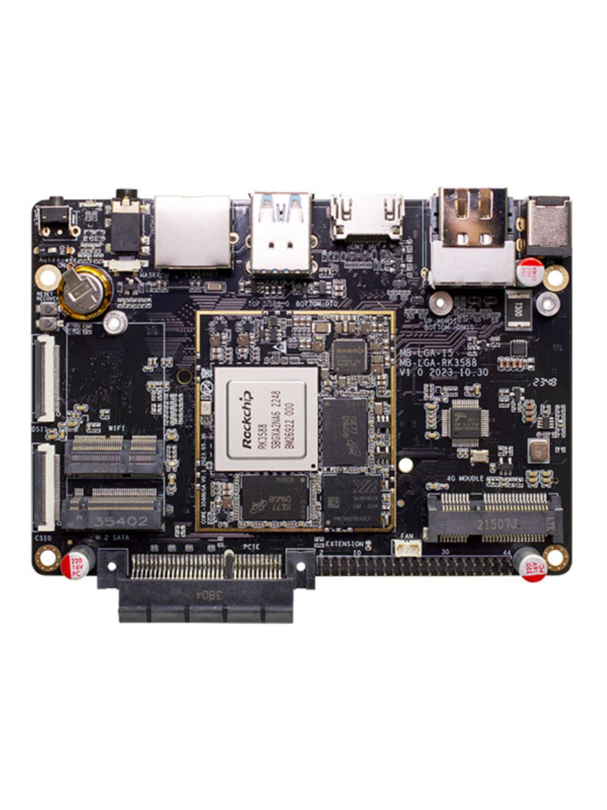 [AIO-3588L] 8K AI主板LGA核心板6TOPS工规级车规级RK3588