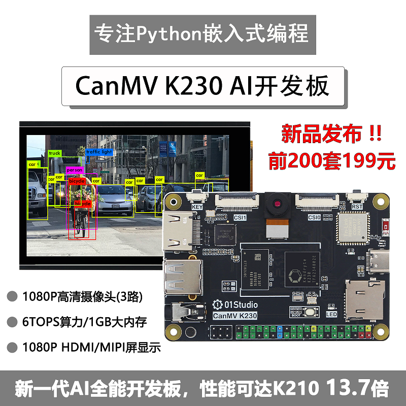 CanMVK230摄像头识别模块