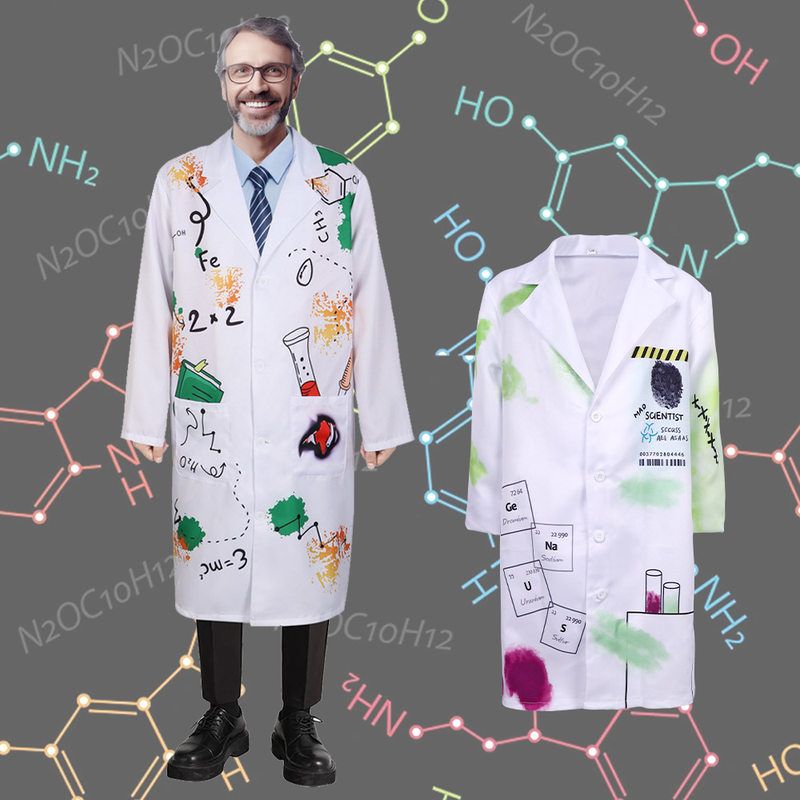 热卖万圣节疯狂科学家cos实验室校园服饰派对演出服科学怪人