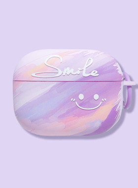 紫色smle笑脸vivo tws4 hifi耳机壳适用VIVO TWS4无线耳机保护套iqoo air3耳机软盒创意硅胶男女学生耳机包潮