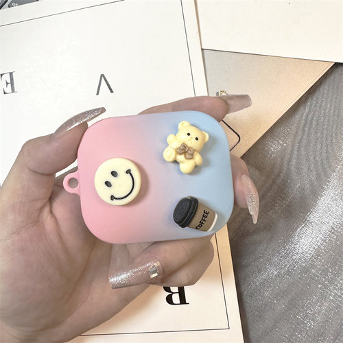 Redmi 红米 Redmi buds 5耳机壳小米buds4青春版蓝牙耳机保护套立体可爱熊M2316E1磨砂硅胶硬壳渐变男女适用