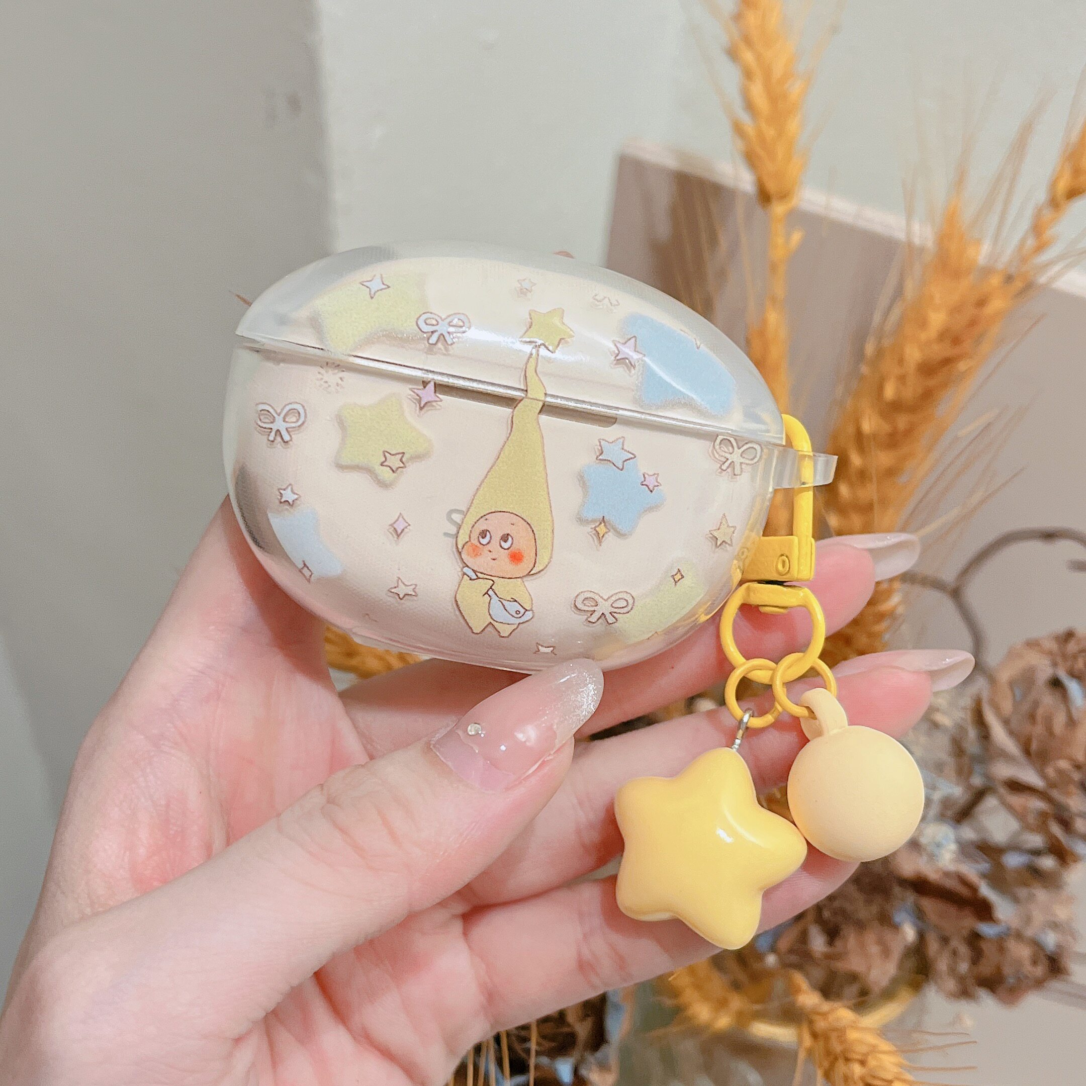 适用索爱SL6耳机壳新款索尼sl6pro蓝牙耳机保护套创意挂件透明软壳sl6pro挂件外壳可爱星星人6pro蓝牙充电盒