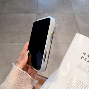 晕染大理石纹iPhone duo手机壳苹果左右翻盖折叠屏软壳创意磁吸中轴包IPhoneDuo外壳个性潮男女18fold套适用