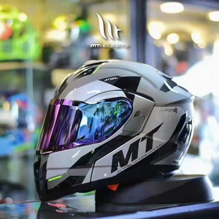 mt揭面盔摩托车头盔男双镜片机车女全盔冬四季保暖起源大码盔骑行