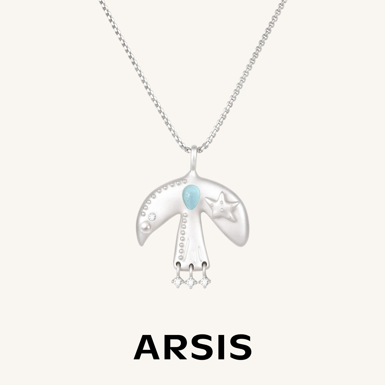 ARSIS森林飞鸟星羽毛衣链礼物