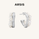 明星同款 ARSIS流光小耳钉轻奢耳环银色耳坠小众高级珍珠耳饰