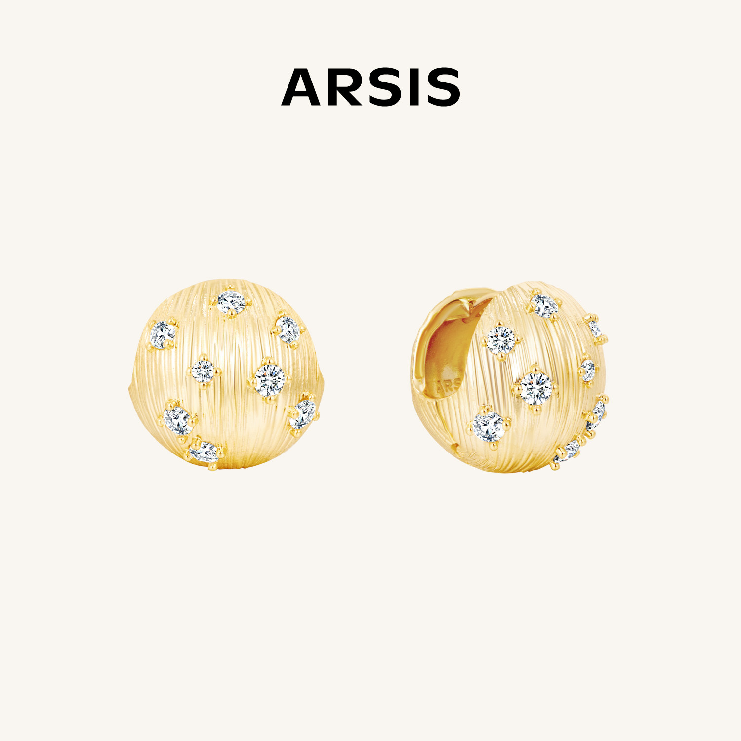 ARSIS星夜星球拉丝耳钉轻奢