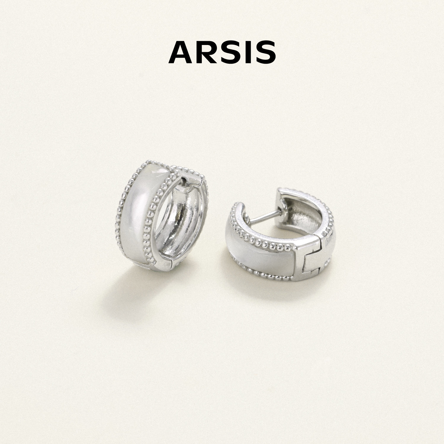【新款】ARSIS流光系列珠光星环耳扣耳钉简约耳饰玛瑙耳环高级感