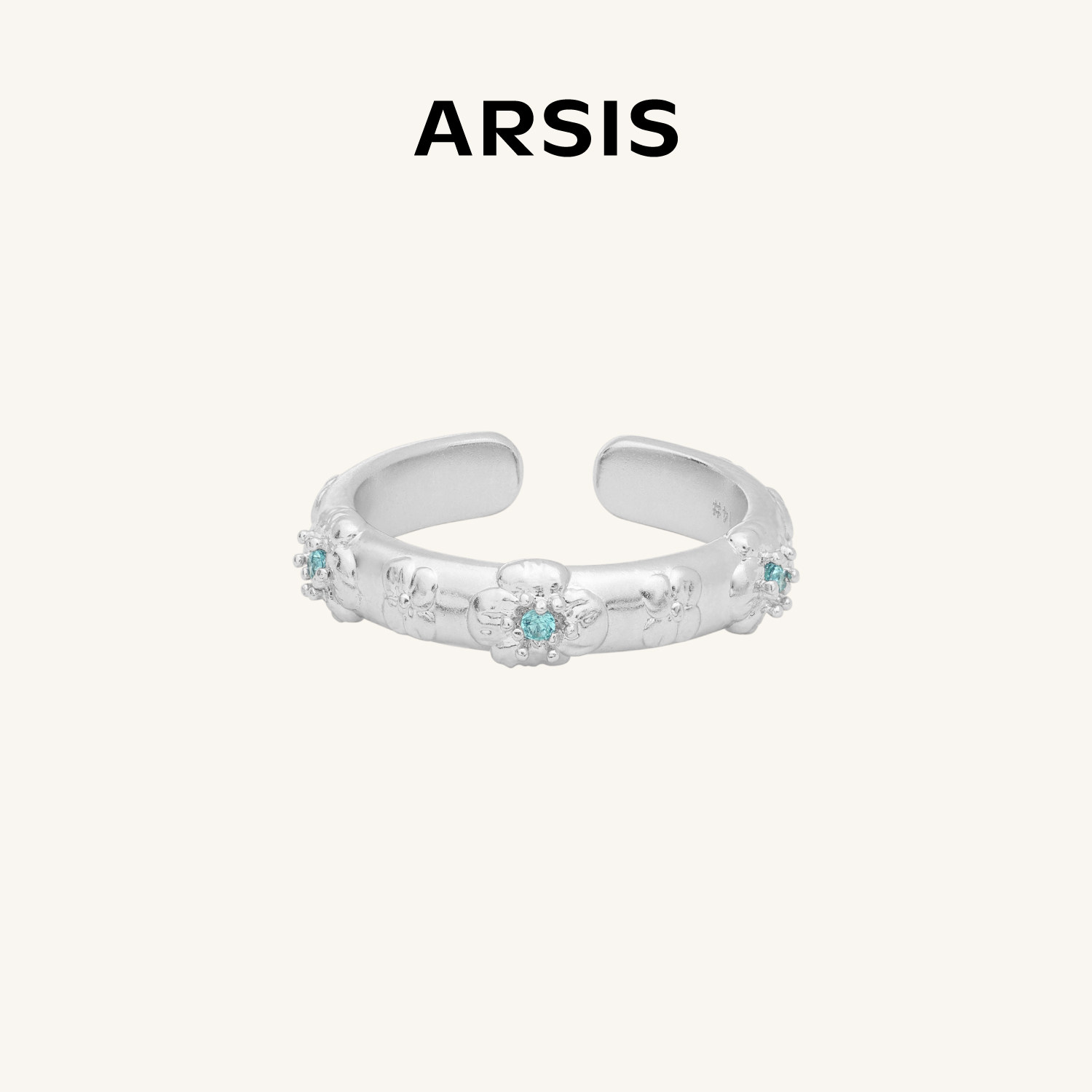 ARSIS繁花开口戒指轻奢小众图片