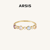 ARSIS银饰秘密花园缤纷派对戒指原创设计对戒夏季 限定款 生日礼物