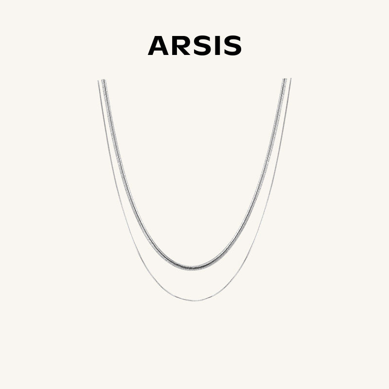 【明星同款】ARSIS双层蛇骨链项链小众设计简约锁骨链百搭叠链女