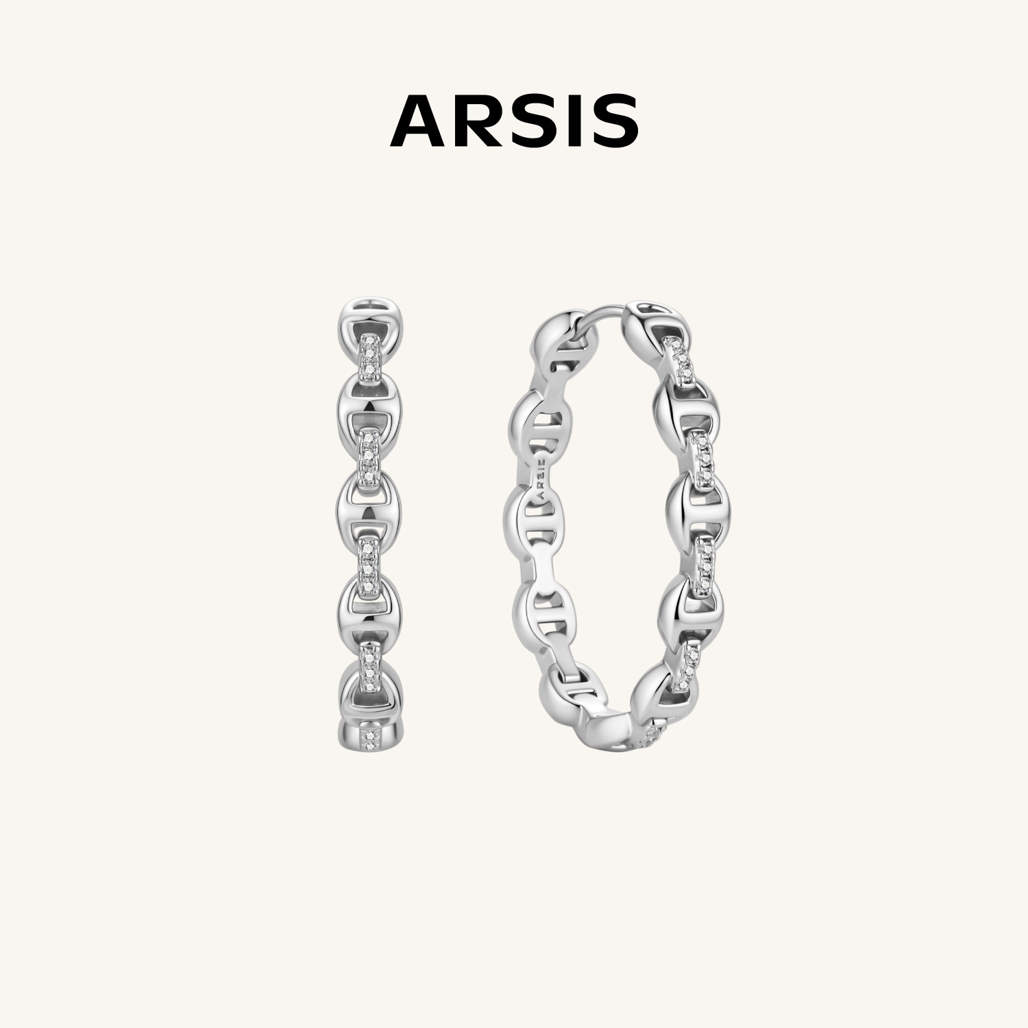 【新款】ARSIS自由搭配猪鼻耳圈耳环圆圈耳钉耳扣设计感耳饰高级