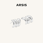 ARSIS自由搭配三环小耳钉高级气质款 耳环精致耳饰女金银色爆款