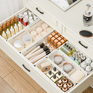 抽屉收纳盒分隔整理盒可伸缩内置分格储物盒分类格子杂物收纳盒子