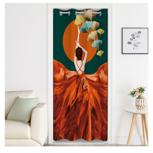 美容院门帘2025新款高档服装店衣帽试衣间隔断遮挡帘子高级感卧室