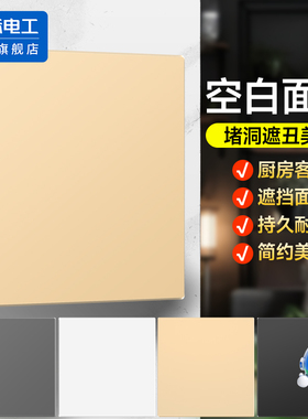 86型装饰面板加厚家装工程开关插座暗盒挡板盖板空白面板填空板