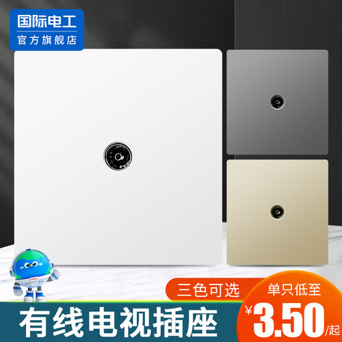 国际电工有线电视插座面板
