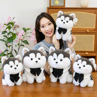 原创新款泡芙犬毛绒公仔蠢萌绅士