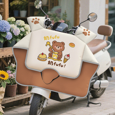 2025新款电动车挡风被冬季加绒加厚双面防水四季通用电瓶车挡风罩