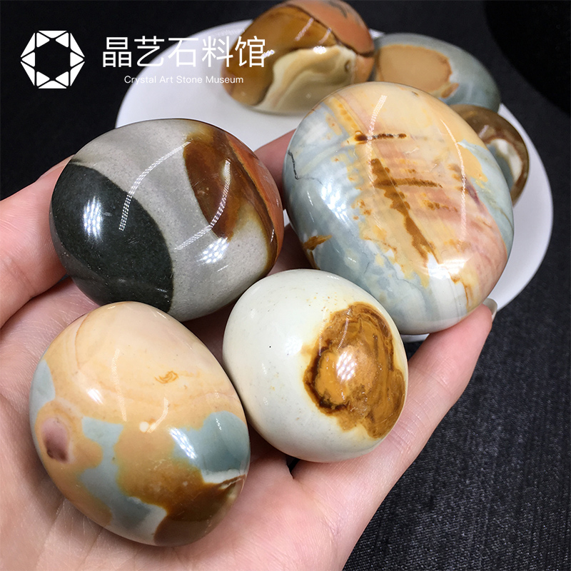 极速天然海洋石把玩原石q摆件海洋原石鸡蛋小把玩手把件矿物标本