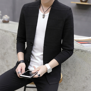 极速HOO  d2022 knitting cardigan male v-neck outer wear in t