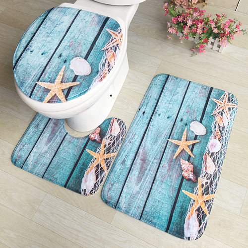 新品3pcBath Bathroom Floor Shower Rug Non-slip SMat guard ca