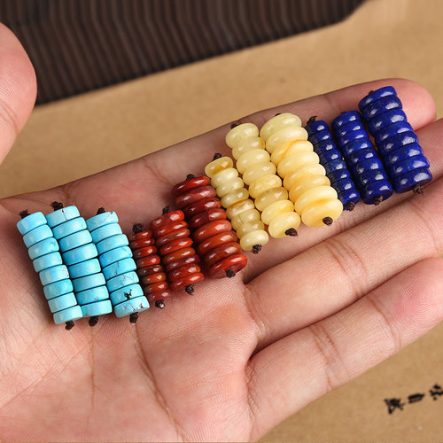 极速天然原矿绿松石南红玛瑙青z金石蜜蜡隔片隔珠垫片文玩佛珠手