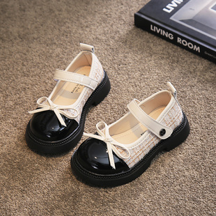 新品女童鞋子小皮鞋玛丽珍鞋2026春秋季J新款童鞋儿童女宝宝黑白