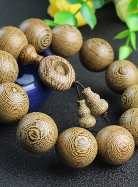 极速包邮天然鸡翅木手串t单圈木质佛珠手链男女情侣转运饰品似金