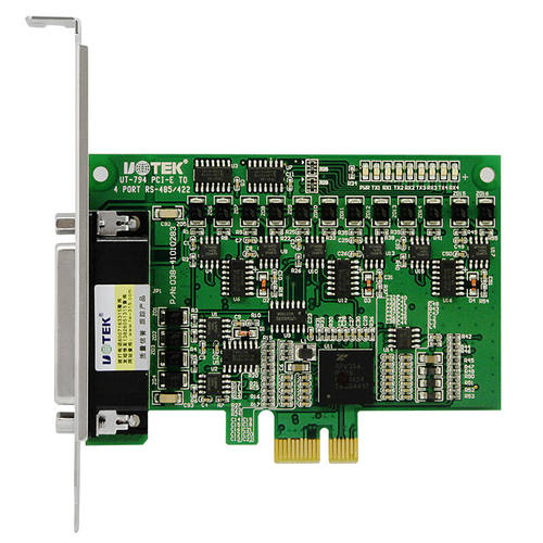 新品宇泰PCI-E转4口RS485/422A扩展卡com多串口卡UT-794电脑主机