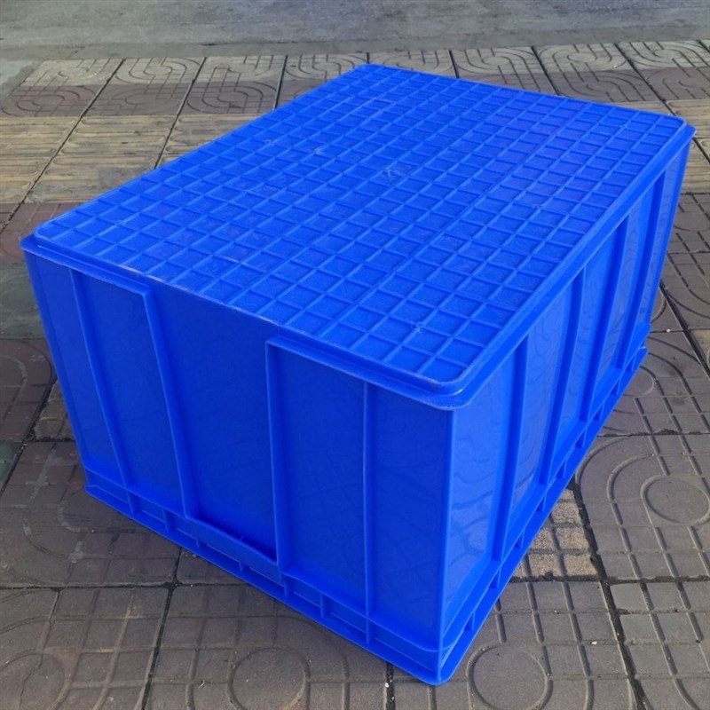 极速大量全新料11号长方形HDPE周转箱  蓝色物料胶框  .送货塑料
