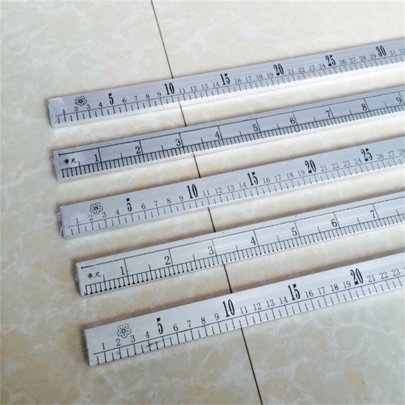 极速1米铝合金直尺服装直尺一米双面量衣米尺1米直V尺公分市寸市