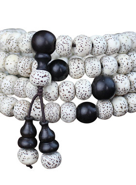 极速星月菩提手i串108颗佛珠手链海南籽正月顺白高密男女项链黑檀