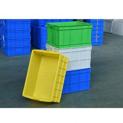 极速苏彩塑料周转箱o长方形加厚胶框大号工业整理箱中转物流筐可