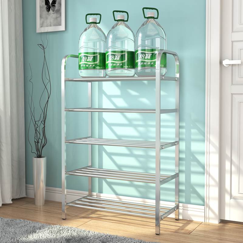 极速304不锈钢鞋架4层加厚简易C家用多层组装经济型宿舍防尘客厅